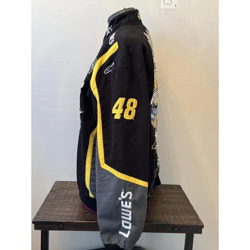 Jimmie Johnson #48 4-Time NASCAR Champion JH Design Jacket L Excellent Condition